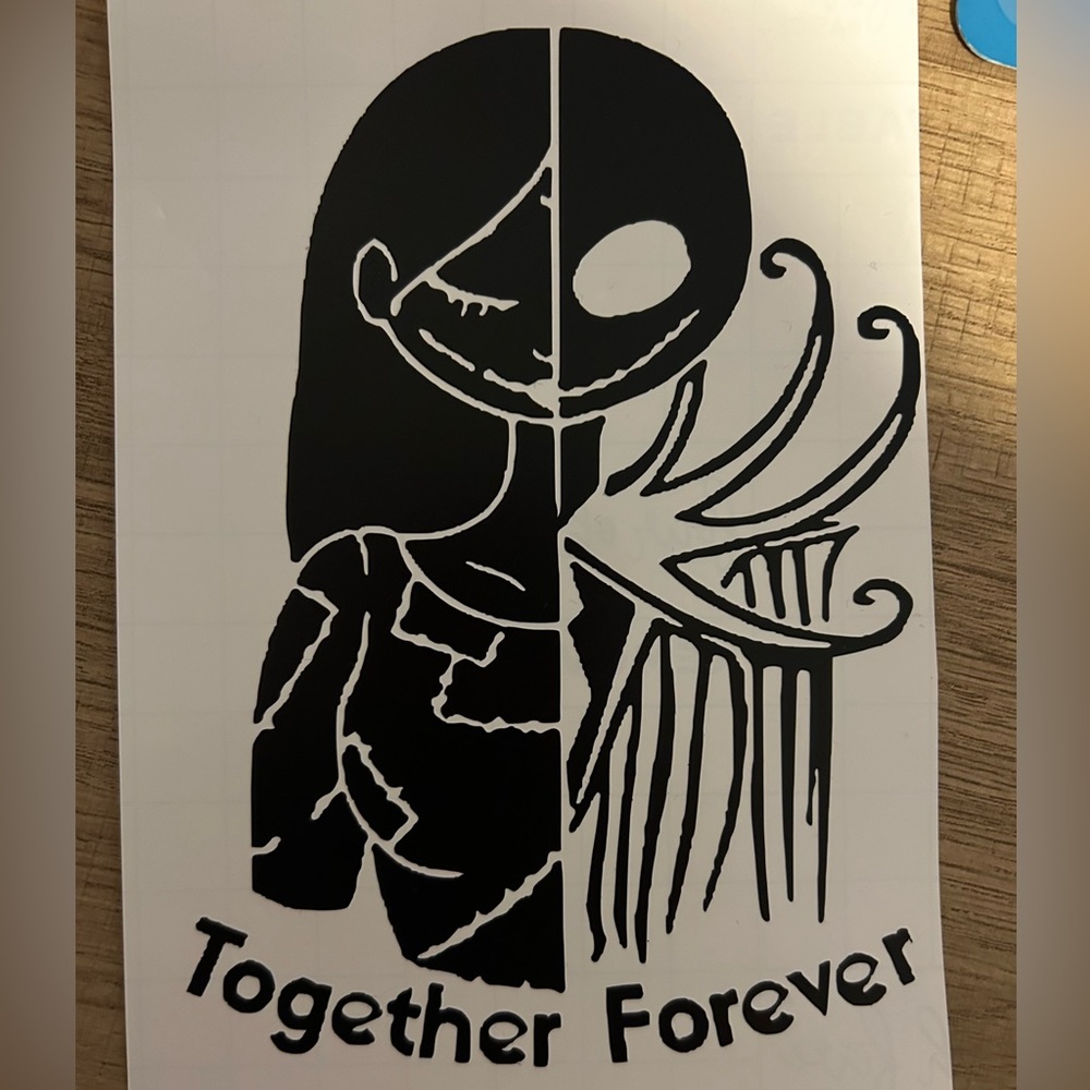 Together Forever Jack & Sally Decal Sticker